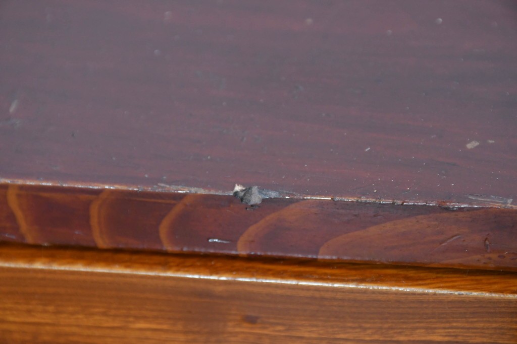 和製アンティーク　前面欅(ケヤキ)材　木目が魅力の庄内箪笥ローチェスト　(R-087322)