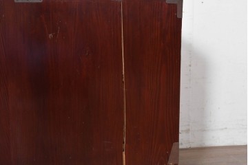 和製アンティーク　前面欅(ケヤキ)材　木目が魅力の庄内箪笥ローチェスト　(R-087322)