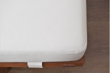 中古　桜製作所　ジョージ・ナカシマ(George Nakashima)　レザークッションのグリーンロック・オットマン　(R-087323)