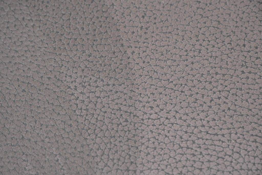 中古　コントラストの美しい幾何学パッチワークのラウンドフットスツール　(R-087324)