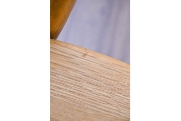 中古　飛騨産業　キツツキマーク　CRESCENT(クレセント)シリーズ　オーク材　曲線美が際立つアームチェア4脚セット　定価約39万円　(R-087326)