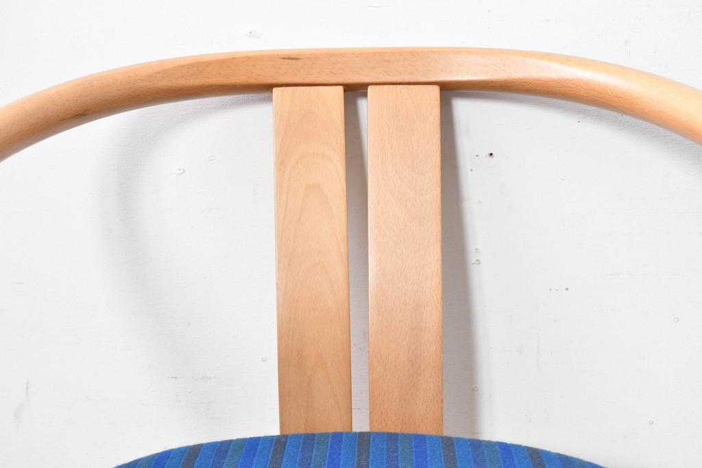 和製ヴィンテージ　秋田木工　剣持勇氏デザイン　No.80　ブナ材のラウンジチェア2脚セット　現行定価(2脚合計)約26万円　(R-087333)