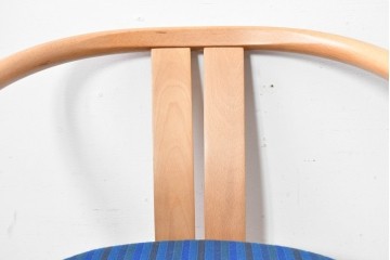 和製ヴィンテージ　秋田木工　剣持勇氏デザイン　No.80　ブナ材のラウンジチェア2脚セット　現行定価(2脚合計)約26万円　(R-087333)