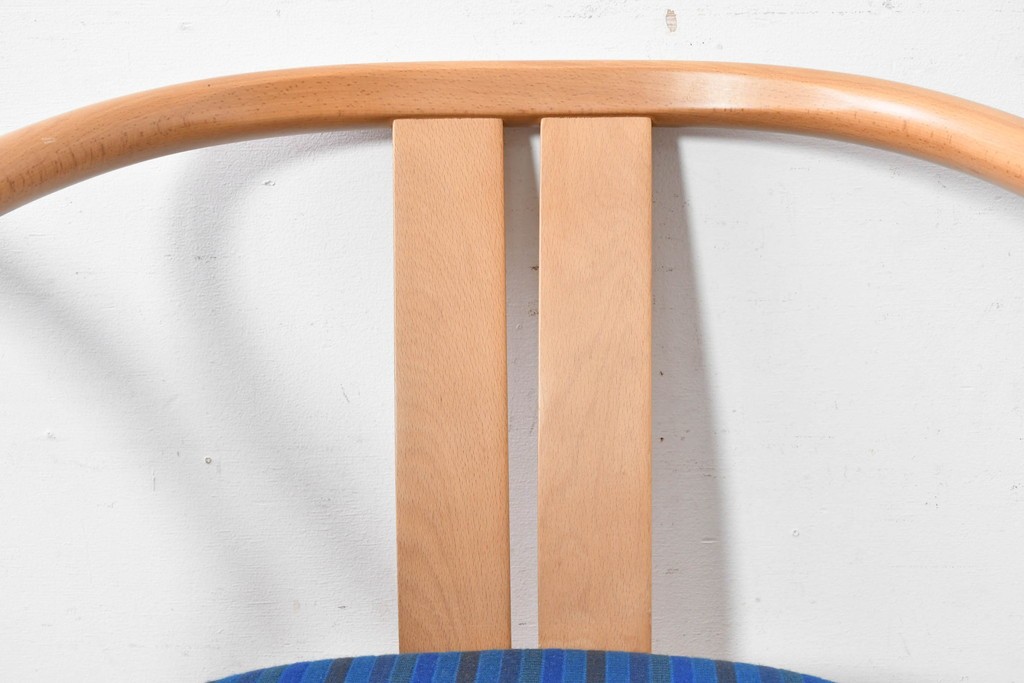 和製ヴィンテージ　秋田木工　剣持勇氏デザイン　No.80　ブナ材のラウンジチェア2脚セット　現行定価(2脚合計)約26万円　(R-087333)