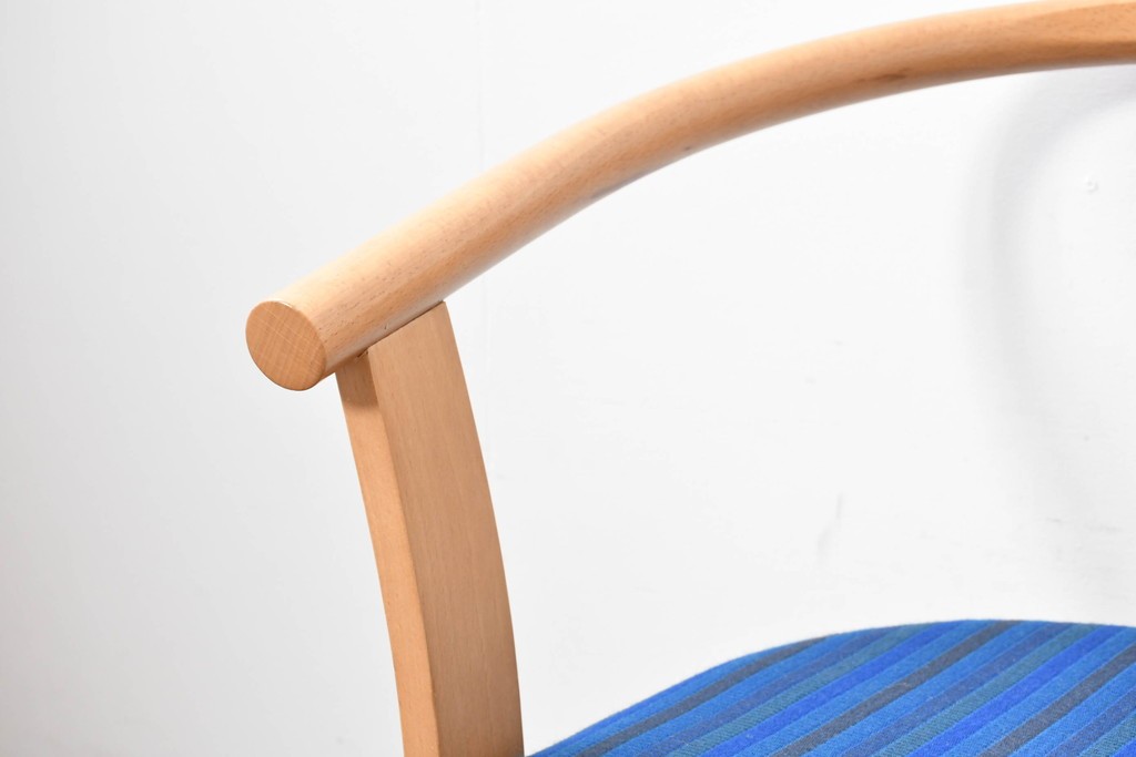 和製ヴィンテージ　秋田木工　剣持勇氏デザイン　No.80　ブナ材のラウンジチェア2脚セット　現行定価(2脚合計)約26万円　(R-087333)