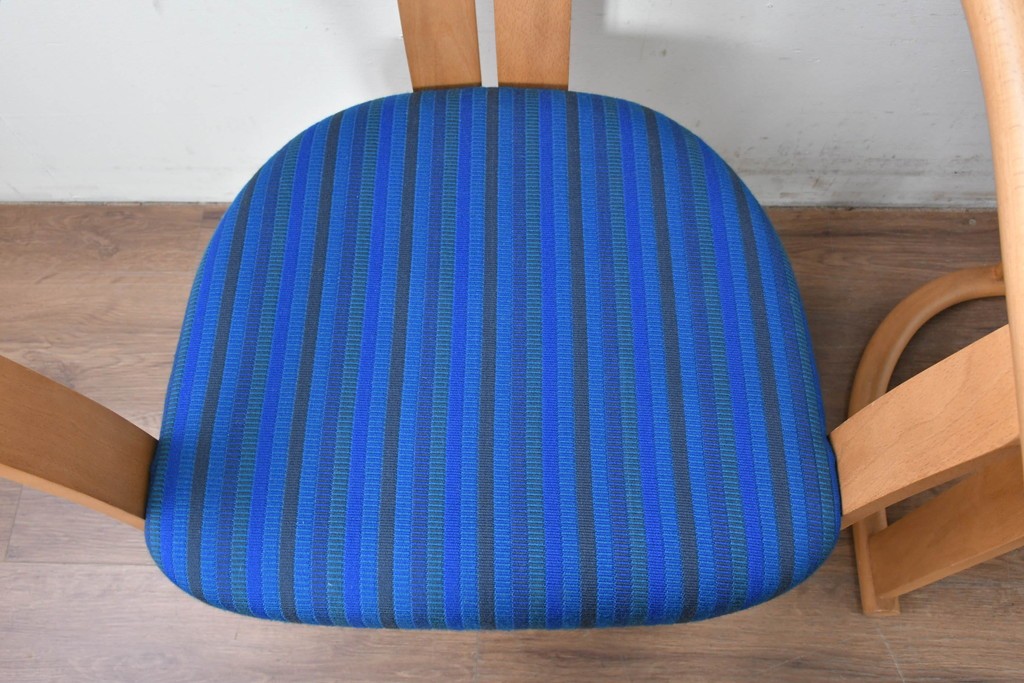 和製ヴィンテージ　秋田木工　剣持勇氏デザイン　No.80　ブナ材のラウンジチェア2脚セット　現行定価(2脚合計)約26万円　(R-087333)