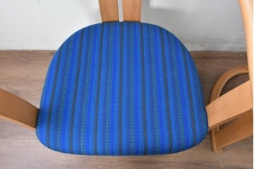 和製ヴィンテージ　秋田木工　剣持勇氏デザイン　No.80　ブナ材のラウンジチェア2脚セット　現行定価(2脚合計)約26万円　(R-087333)