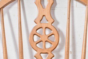 中古　アメリカ　ETHAN ALLEN(イーセンアーレン)　ホイールバックアーム付きウィンザーチェア2脚セット　(R-087337)