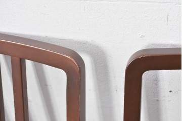 中古　カリモク家具(karimoku)　すっきりとした縦格子の背もたれが上品なダイニングチェア4脚セット　定価(4脚合計)約20万円　(R-087339)