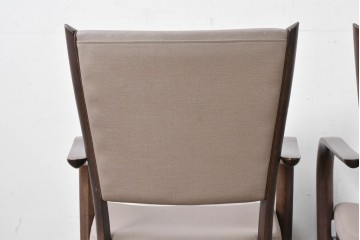 中古　カリモク家具(karimoku)　CT73シリーズ　曲木のアームが美しいアームチェア2脚セット　定価(2脚合計)約18万円　(R-087340)