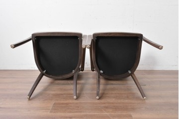 中古　カリモク家具(karimoku)　CT73シリーズ　曲木のアームが美しいアームチェア2脚セット　定価(2脚合計)約18万円　(R-087340)