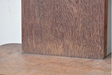 和製ヴィンテージ　楢(ナラ)材　コーヒーカップの透かし彫り入り　古いカフェのダイニングチェア3脚セット　(R-087342)