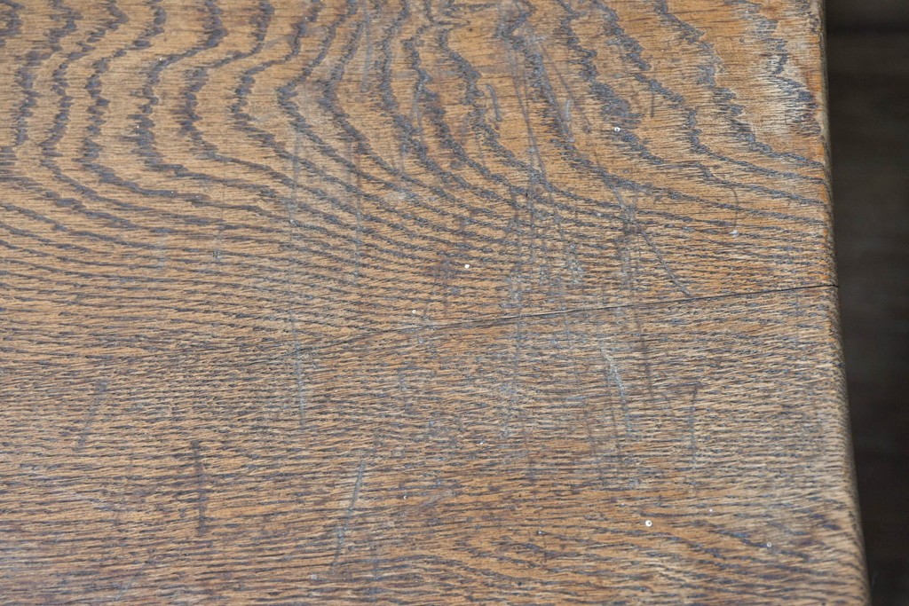 和製ヴィンテージ　楢(ナラ)材　コーヒーカップの透かし彫り入り　古いカフェのダイニングチェア3脚セット　(R-087342)