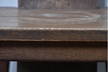 和製ヴィンテージ　楢(ナラ)材　コーヒーカップの透かし彫り入り　古いカフェのダイニングチェア3脚セット　(R-087342)