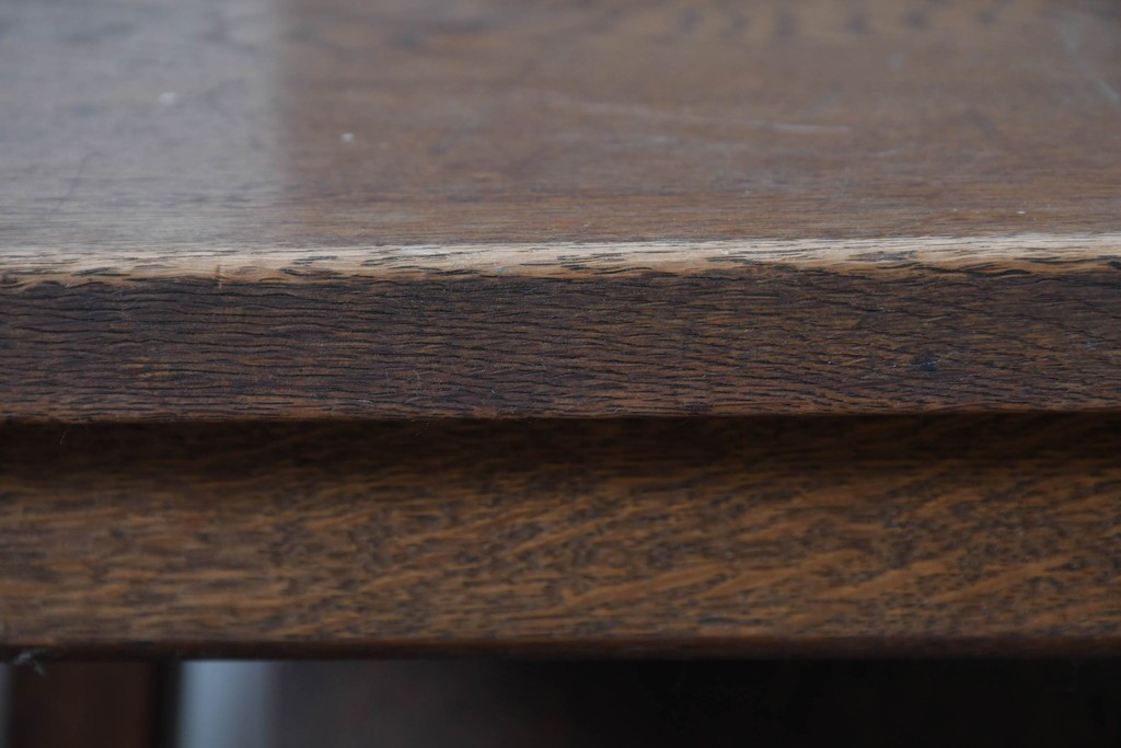 和製ヴィンテージ　楢(ナラ)材　コーヒーカップの透かし彫り入り　古いカフェのダイニングチェア3脚セット　(R-087342)