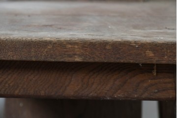 和製ヴィンテージ　楢(ナラ)材　コーヒーカップの透かし彫り入り　古いカフェのダイニングチェア3脚セット　(R-087342)