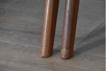 《張地の張り替え加工費込み》　スウェーデンヴィンテージ　希少モデル　Albin Johansson & Soner(アルビン・ヨハンソン&セーナー)　Storken(ストーケン)　背もたれのカーブが印象的なチーク材のダイニングチェア4脚セット　(R-087343)