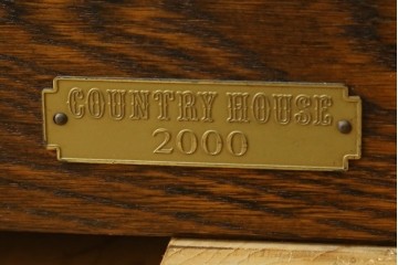 中古　美品　希少な廃番品!　COUNTRY HOUSE 2000(カントリーハウス)　Brugge(ブルージュ)　装飾ガラスが美しい背面鏡張りのキュリオケース　(R-087347)