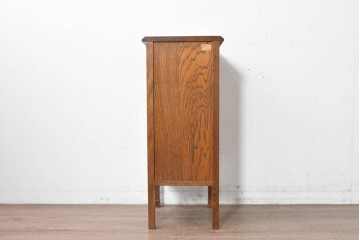 中古　美品　希少な廃番品!　菱形装飾と美しい木目が印象的なサイドキャビネット　(R-087348)