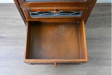 中古　美品　希少な廃番品!　ステンドグラスが目を引く5段チェスト　(R-087349)