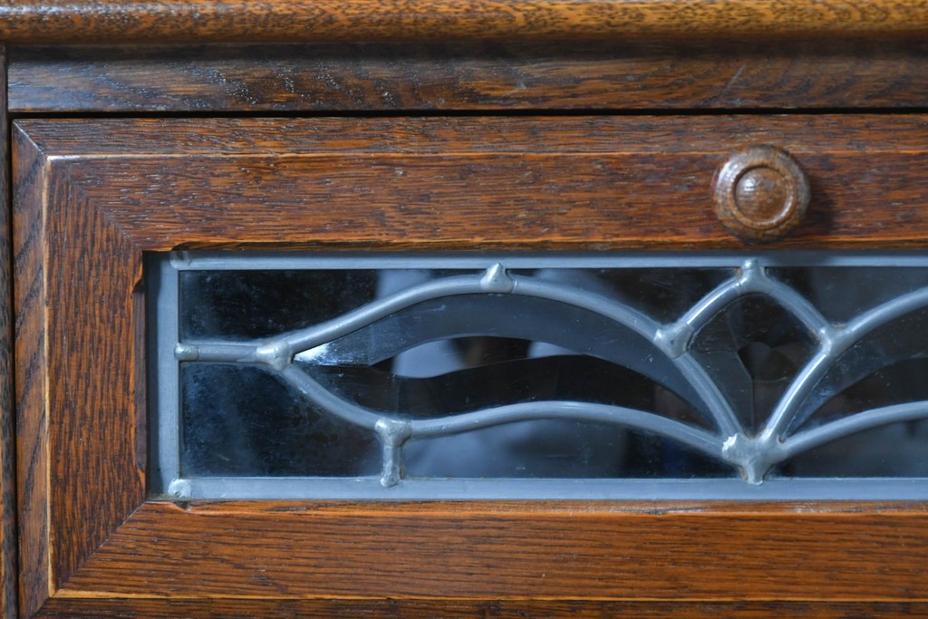 中古　美品　希少な廃番品!　ステンドグラスが目を引く5段チェスト　(R-087349)