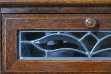 中古　美品　希少な廃番品!　ステンドグラスが目を引く5段チェスト　(R-087349)