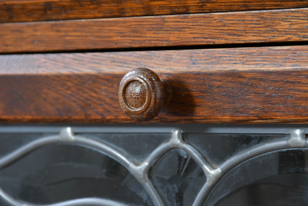 中古　美品　希少な廃番品!　ステンドグラスが目を引く5段チェスト　(R-087349)