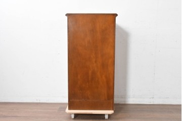 中古　美品　希少な廃番品!　ステンドグラスが目を引く5段チェスト　(R-087349)