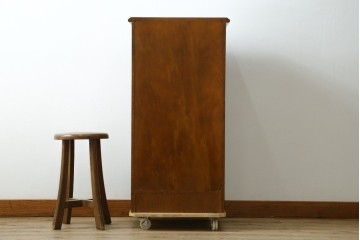 中古　美品　希少な廃番品!　三越家具　COUNTRY HOUSE(カントリーハウス)　Brugge(ブルージュ)　ステンドグラスが目を引く5段チェスト　(R-087349)