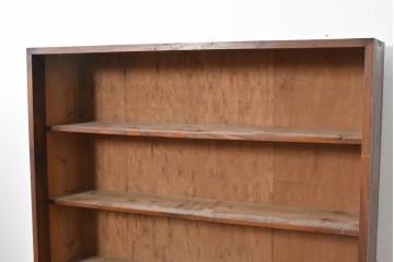 和製アンティーク　やわらかな透け感が魅力の結霜ガラス戸棚　(R-087353)