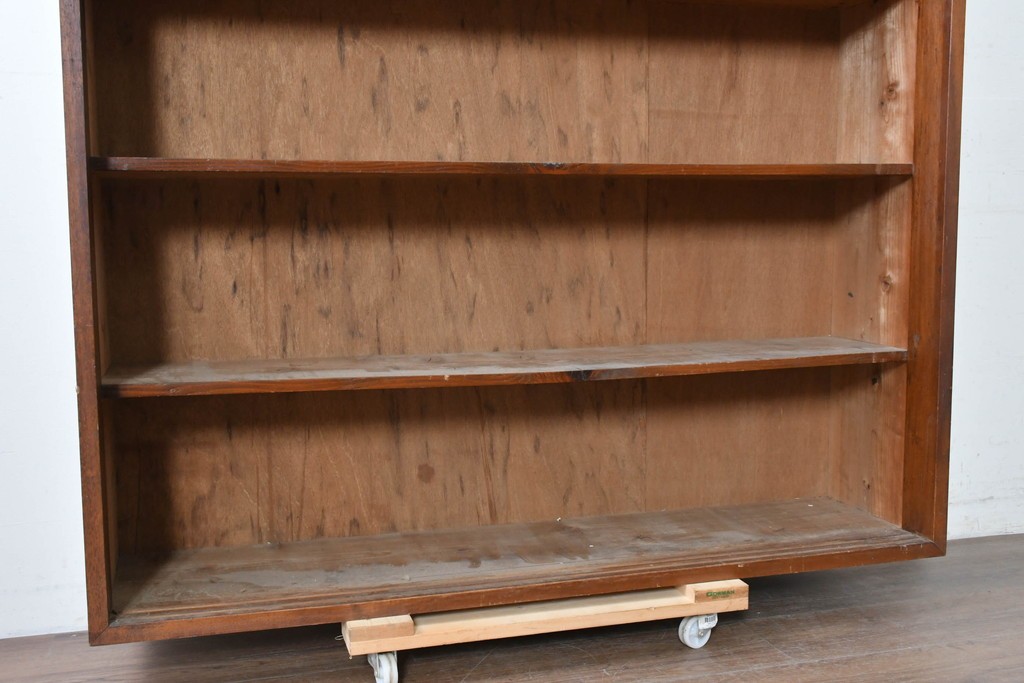 和製アンティーク　やわらかな透け感が魅力の結霜ガラス戸棚　(R-087353)