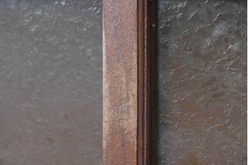 和製アンティーク　やわらかな透け感が魅力の結霜ガラス戸棚　(R-087353)