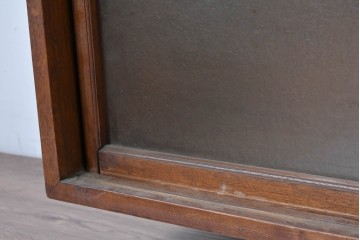 和製アンティーク　やわらかな透け感が魅力の結霜ガラス戸棚　(R-087353)