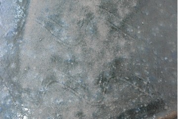 中国アンティーク　古玩　緑釉の色合いと質感が味わい深い大きな壺　(R-087354)