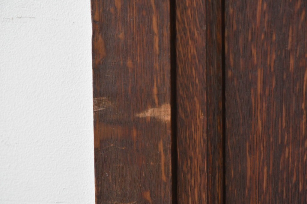 和製アンティーク　上手物!　楢(ナラ)材　彫刻が際立つ古い洋館のホールスタンド　(R-087357)