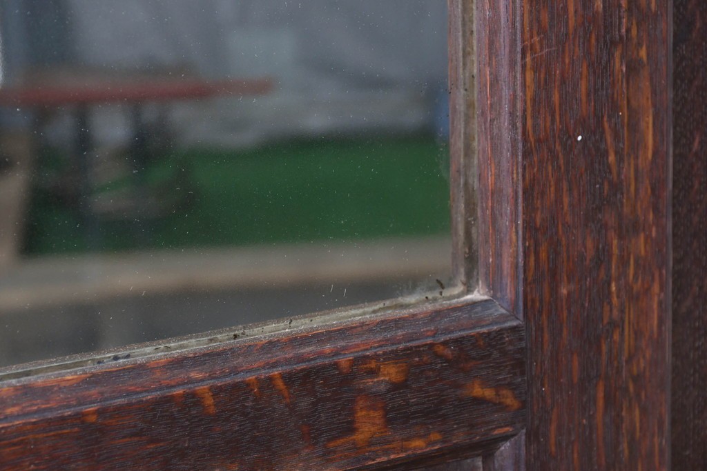 和製アンティーク　上手物!　楢(ナラ)材　彫刻が際立つ古い洋館のホールスタンド　(R-087357)