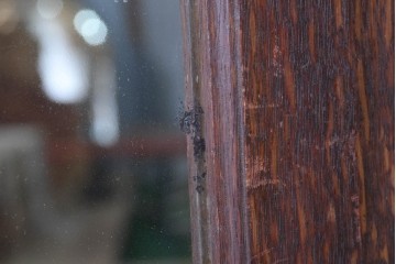 和製アンティーク　上手物!　楢(ナラ)材　彫刻が際立つ古い洋館のホールスタンド　(R-087357)