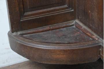 和製アンティーク　上手物!　楢(ナラ)材　彫刻が際立つ古い洋館のホールスタンド　(R-087357)