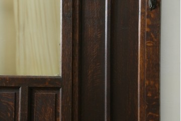 和製アンティーク　上手物!　楢(ナラ)材　彫刻が際立つ古い洋館のホールスタンド　(R-087357)