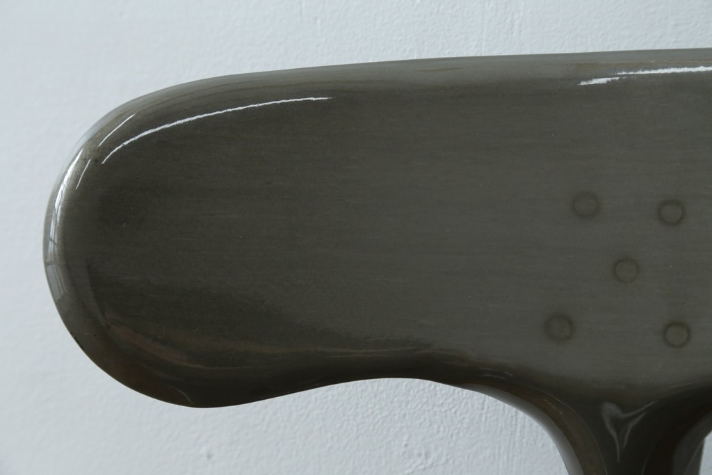 中古　美品　フランス　オールスチール製　Whale Tail(ホエールテイル・チェア)　工業用チェアの名作!　Nicolle Chair(ニコルチェア)　定価約6万円　(R-087359)