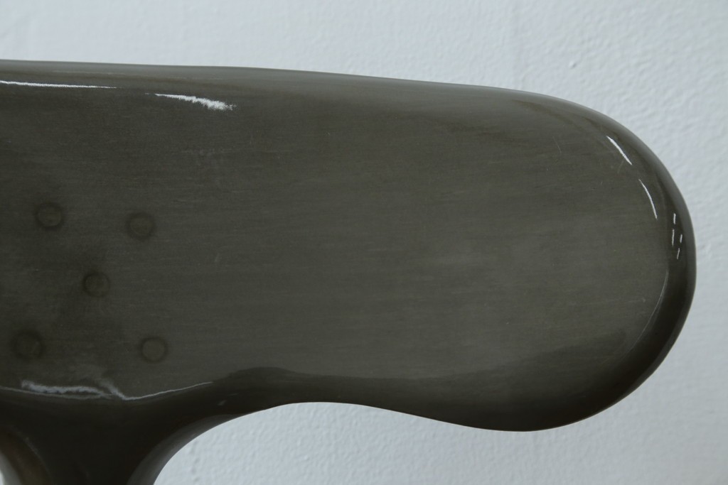 中古　美品　フランス　オールスチール製　Whale Tail(ホエールテイル・チェア)　工業用チェアの名作!　Nicolle Chair(ニコルチェア)　定価約6万円　(R-087359)