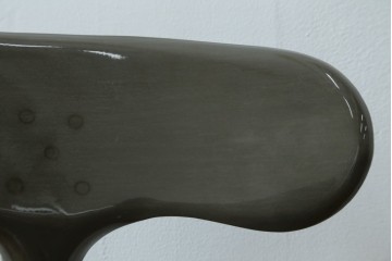 中古　美品　フランス　オールスチール製　Whale Tail(ホエールテイル・チェア)　工業用チェアの名作!　Nicolle Chair(ニコルチェア)　定価約6万円　(R-087359)