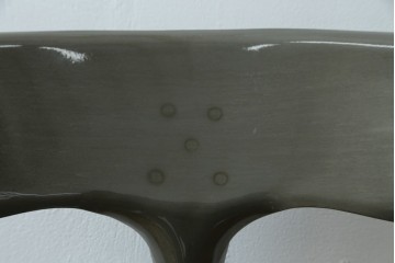 中古　美品　フランス　オールスチール製　Whale Tail(ホエールテイル・チェア)　工業用チェアの名作!　Nicolle Chair(ニコルチェア)　定価約6万円　(R-087359)