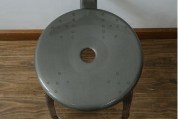 中古　美品　フランス　オールスチール製　Whale Tail(ホエールテイル・チェア)　工業用チェアの名作!　Nicolle Chair(ニコルチェア)　定価約6万円　(R-087359)