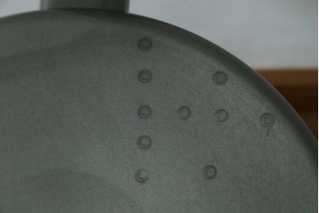 中古　美品　フランス　オールスチール製　Whale Tail(ホエールテイル・チェア)　工業用チェアの名作!　Nicolle Chair(ニコルチェア)　定価約6万円　(R-087359)