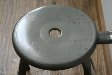 中古　美品　フランス　オールスチール製　Whale Tail(ホエールテイル・チェア)　工業用チェアの名作!　Nicolle Chair(ニコルチェア)　定価約6万円　(R-087359)