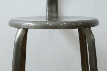 中古　美品　フランス　オールスチール製　Whale Tail(ホエールテイル・チェア)　工業用チェアの名作!　Nicolle Chair(ニコルチェア)　定価約6万円　(R-087359)