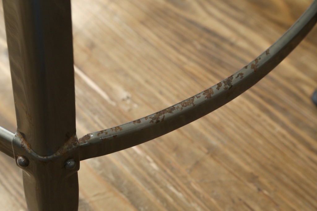 中古　美品　フランス　オールスチール製　Whale Tail(ホエールテイル・チェア)　工業用チェアの名作!　Nicolle Chair(ニコルチェア)　定価約6万円　(R-087359)