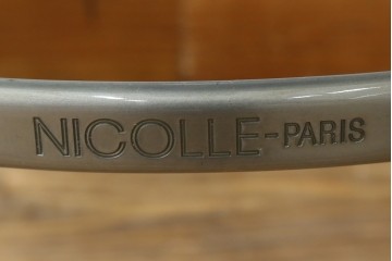 中古　美品　フランス　オールスチール製　Whale Tail(ホエールテイル・チェア)　工業用チェアの名作!　Nicolle Chair(ニコルチェア)　定価約6万円　(R-087359)