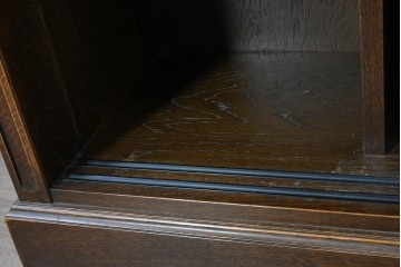 中古　美品　希少な廃番品　三越家具(現カントリーハウス)　Brugge(ブルージュ)　優美な装飾のミラー付きキャビネット　(R-087360)